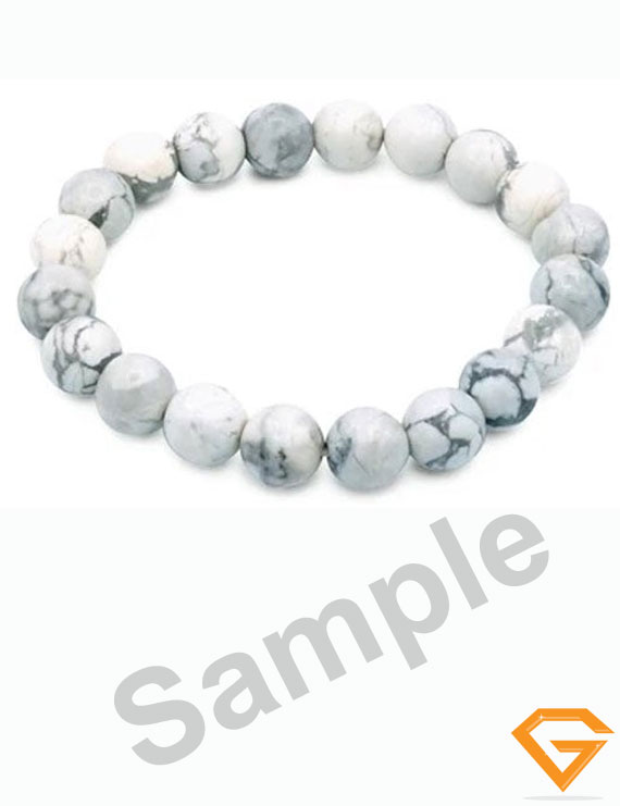 Natural Howlite Stone Bracelet 8 mm
